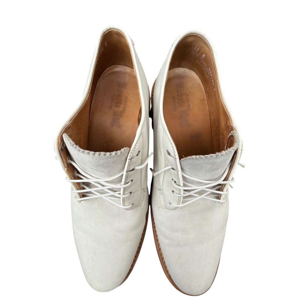 Warrior Ltd White Leather Derby Shoes Vibram USA Made Men’s 11 Custom Grade - Picture 2 of 16